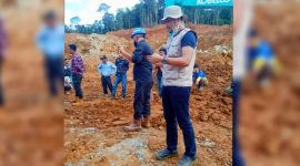 Lokasi lahan penambangan ore nikel dan dugaan perambahan hutan oleh PT Lawu Agung Mining (LAM) yang diberikan dari PT Antam selaku pemberi kontrak kerja. (*Ist/Rul). 