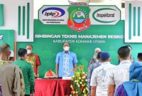 Bupati Konut membuka langsung kegiatan Bimtek Manajemen Resiko. (**) 