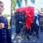 Upacara Pelepasan Jenazah Almarhum Ipda Imam Agus Husein. Selasa pagi (12/04/2022). (*Ist) 