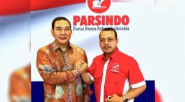 Ketua DPP Partai Parsindo, HM. Jusuf Rizal bersama Tommy Soeharto. (*Ist) 