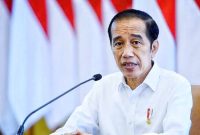 Presiden RI Joko Widodo (Jokowi) dalam pernyataannya di Istana Merdeka, Jakarta, Kamis (19/05/2022). (*Ist/Setkab) 