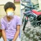 MI (15) berhasil diamankan di Satreskrim Polresta Kendari, bersama barang bukti sepede motor. (*Ist) 