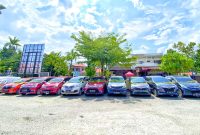 Polres Kolaka mengamankan barang bukti 12 Unit kendaraan roda empat. (*Ist) 