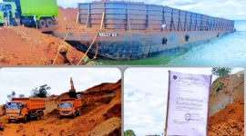 Aktivitas ilegal mining dan pengangkutan ore nikel yang diduga selundupan melalui Jety PT Kasmar Samudera Indonesia. (*Ist). 