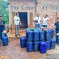 Polres Lamtim berhasil mengamankan Barang bukti 35 Jerigen yang berisikan 1.190 liter solar bersubsidi. (*Ist) 