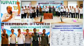 Pemkab Konut Gelar Rembuk Stunting yang diadakan di Aula Wakatobi Room, Hotel Plaza Qubra Kendari pada hari Rabu (03/08/2022). (*Ist) 