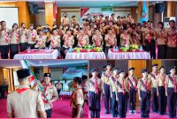 Bupati Konut melepas kontingen jambore nasional kwarcab konut di Aula Nguluri Kantor Bupati Konut, Kamis 4 Agustus 2022. (*Ist) 