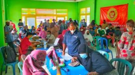 Binda Lampung bersama Tim Dinkes Lamtim Genjot percepatan Vaksinasi Booster. (*Ist) 
