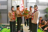 Bupati Lampung Timur Melepas Peserta Jambore Nasional Ke-XI Tahun 2022. (12/08/2022). (*Ist) 