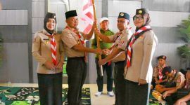 Bupati Lampung Timur Melepas Peserta Jambore Nasional Ke-XI Tahun 2022. (12/08/2022). (*Ist) 