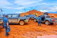 Operasi gabungan Balai Gakkum Wilayah Sulawesi, Polda Sultra, Kejati Sultra dan KPHP XIX Laiwoi Utara di Blok Mandiodo. (*Ist) 