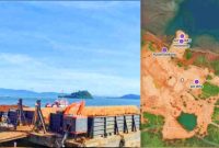 Aktivitas Tambang dan Jetty PT Dwimitra Multiguna Sejahtera (DMS) diduga rusaki kawasan hutan mangrove dan hutan lindung. (*Ist) 