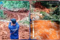 Pembukaan jalan angkutan (Hauling) PT MSSP di Blok Boenaga, Kecamatan Lasolo Kepulauan (Laskep) Konawe Utara. (*Ist) 