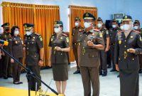 Upacara Pelantikan Dan Serah Terima Jabatan Pejabat Eselon III Lingkup Kejaksaan Tinggi Sulawesi Tenggara. (*Irma/Ist)