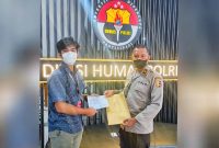 Front Pemuda dan Mahasiswa Konawe Utara melaporkan resmi KSO Basman, PT LAM dan PT TPI Ke Mabes Polri. (*Ist) 