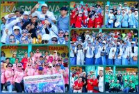 Tim barisan defile Distrik IKA SMANWA Konut. (*Ist) 