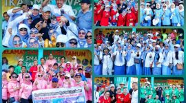 Tim barisan defile Distrik IKA SMANWA Konut. (*Ist) 