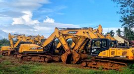 Polda Sultra meringkus 28 Alat Berat milik PT Devan Mineral Sinergi (DMS) 77 dugaan penambangan ilegal di Konawe Utara. (*Ist) 