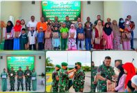 Kolonel Inf Luqman Arief, S.I.P., pimpin langsung Acara Korps Kenaikan Pangkat Perwira, Bintara dan Tamtama, serta berikan tali asih kepada sejumlah anak yatim piatu. (*Ist) 