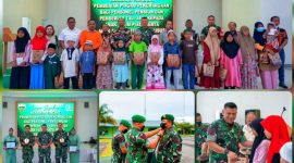 Kolonel Inf Luqman Arief, S.I.P., pimpin langsung Acara Korps Kenaikan Pangkat Perwira, Bintara dan Tamtama, serta berikan tali asih kepada sejumlah anak yatim piatu. (*Ist) 