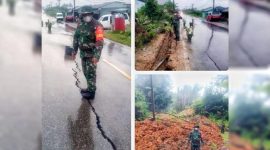 Pasukan Reaksi Cepat Penanggulangan Bencana (PRCPB) diterjunkan langsung ke lokasi dampak gempa di tapanuli utara. (*Ist) 