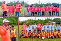 Kepala Desa Bakaran Batu, Muslim Susanto Resmi Membuka Turnamen Piala Kepala Desa Bakaran Batu di Lapangan Sepak Bola Xl Jl. Medan Batang Kuis, Dusun 1. Minggu (02/10/2022). (*Ist) 