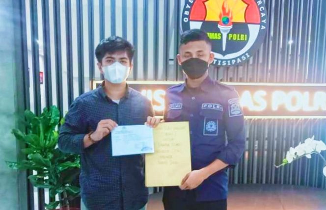 FPMKU, Andi Arman, menindak lanjuti laporan perkembangan kasus illegal mining PT Parama Nikel Indonesia  ke Mabes Polri. Kamis (06/10/2022). (*Ist) 