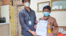 FPMKU, Andi Arman mengadukan dugaan Illegal Mining PT Tristaco Mineral Makmur di Kejagung RI. Kamis (06/10/2022). (*Ist) 