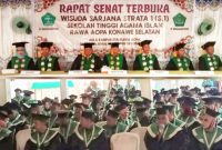 STAI Rawa Aopa cetak 183 Alumni, Wisuda Ke II di Desa Lamooso, Kecamatan Angata, Sabtu (08/10/2022). (*Ist) 