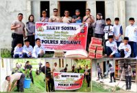 Polres Konawe Gelar Baksos dan Bagikan Bansos di Pesantren Hidayatulla Putra, Kel. Puosu, Kec. Tongauna. Selasa (11/10/2022). (*Ist) 
