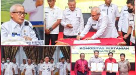 Lukman Abunawas hadir pada Rapat Koordinasi Komoditas Pertanian Strategis, di aula rumah jabatan gubernur, Rabu (12 Oktober 2022). (*Ist) 