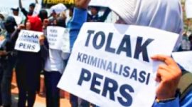 Ilustrasi Aksi Tolak Kriminalisasi Pers. (*Ist) 