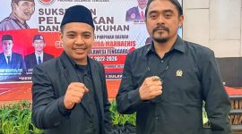 Wakabid Esdm dan Lingkungan Hidup, Julianto Jaya Perdana (Kiri) bersama Arya Wedakarna, Sekjend DPP GPM (Kanan). (*Ist) 
