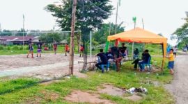 turnamen Voli Gamal Cup, yang di selenggarakan di Lapangan Belmerah Dusun X Desa Buntu Bedimbar, pada hari minggu pekan lalu (02/10/2022). **
