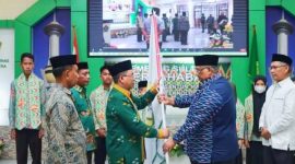 Ali Mazi resmi melepas kontingen Sultra pada ajang Kompetisi Sains Madrasah tingkat Nasional tahun 2022, di aula kantor wilayah Kementrian Agama Sultra, Jum'at (07/10/2022). (*Ist) 