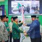Ali Mazi resmi melepas kontingen Sultra pada ajang Kompetisi Sains Madrasah tingkat Nasional tahun 2022, di aula kantor wilayah Kementrian Agama Sultra, Jum'at (07/10/2022). (*Ist) 
