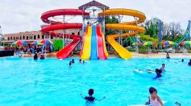 Wisata permandian Waterland Sunlake City