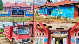 Tampak kondisi sarana bangunan kantor dinas pemadam kebakaran dan penyelamatan konut minim dari fasilitas dan peralatan. Minggu (06/11/2022). (*Rul) 