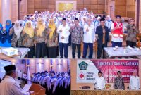Pelantikan Pengurus PMR Madya MTsN 2 Pasuruan di Hotel Inna Kecamatan Prigen Kabupaten Pasuruan, (16/11/2022). (*Hafid) 