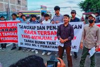 Aliansi Mahasiswa Sumatera Utara meminta Polda Sumut untuk menangkap mafia tanah negara PTPN III, Kebun Bangun Siantar inisial 'JS'. (*Ist) 