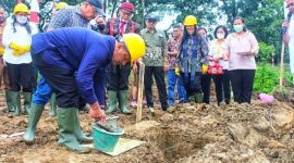 Peletakan batu pertama Gedung USI. Senin (31/10/2022). (*Ist) 