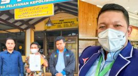 Andre Andika Sinaga (kanan) bakal melaporkan balik Hudson Sinaga (kiri) kepolres pematang siantar soal laporan palsu. (*Ist) 