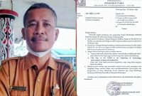 Drs. Zocson Midian Silalahi (Kiri) bersama surat edaran diduga berbau SARA (Kanan). (*Ist) 
