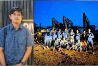 Andi Arman (Kiri), dan Dokumentasi Tim Tipidter Ditreskrimsus Polda Sultra OTT Tambang Ilegal PT Cahaya Mineral Investama. Jumat lalu, (04/11/2022), di eks lokasi IUP PT Hafar Indotech di Blok Mandiodo, Konawe Utara (*Ist).