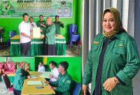 Kembali bertarung Calon Legislatif DPRD Konut pada Pemilu 2024. Yusnawati Halim (Kanan) mengambil formulir dan resmi mendaftarkan diri. (*Ist) 