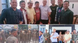 DPRD Konawe menerima tuntutan massa aksi Lentera Independen Pemerhati Aspirasi Sulawesi Tenggara (Sultra) dan LPRI Konawe. Senin, (20/02/2023). (*Ded/Kroscek) 