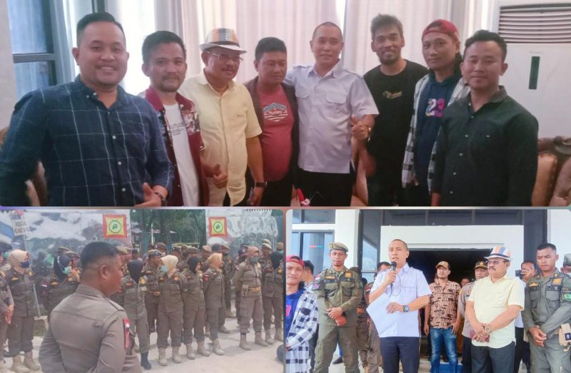 DPRD Konawe menerima tuntutan massa aksi Lentera Independen Pemerhati Aspirasi Sulawesi Tenggara (Sultra) dan LPRI Konawe. Senin, (20/02/2023). (*Ded/Kroscek) 