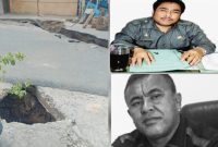 Jalan penghubung Rambung Merah di Nagori Pematang Simalungun, putus total sejak (12/02). (*S. Jadi P.) 