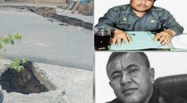 Jalan penghubung Rambung Merah di Nagori Pematang Simalungun, putus total sejak (12/02). (*S. Jadi P.) 