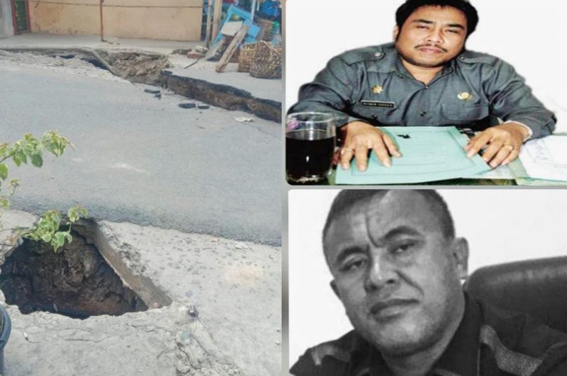 Jalan penghubung Rambung Merah di Nagori Pematang Simalungun, putus total sejak (12/02). (*S. Jadi P.) 